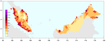 Malaysia population density 2010b