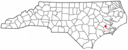 Location of Fairfield Harbour, North Carolina