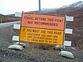 Nome Alaska road sign