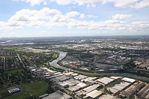 Parramatta River aerial Rosehill