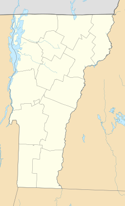 Location of Lake Iroquois in Vermont, USA.
