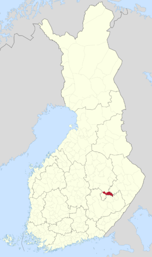 Location of Varkaus in Finland