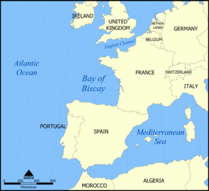 Bay of Biscay map