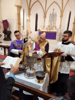 Blessing of the Easter Water with the Paschal Candle