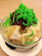 Chendol in a bowl