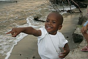 Cute young afro american boy child