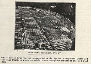 Drummoyne Reservoir under construction