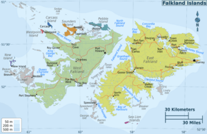 Falkland Islands regions map