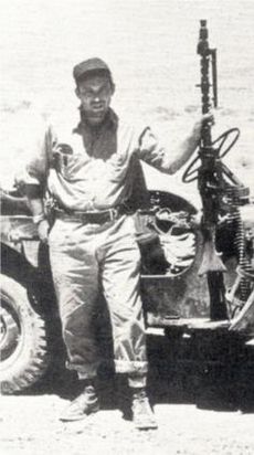 Leon Uris with patrol