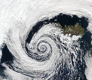 Low pressure system over Iceland