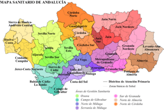 Mapa sanitario de Andalucía