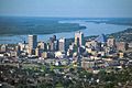 Memphis skyline from the air