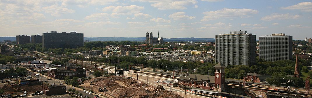 Panorama of Pavilion and Colonnade Apartments in Newark, NJ