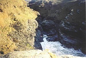 Rocky Valley at low tide