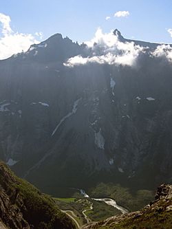 Troll Wall in shadow