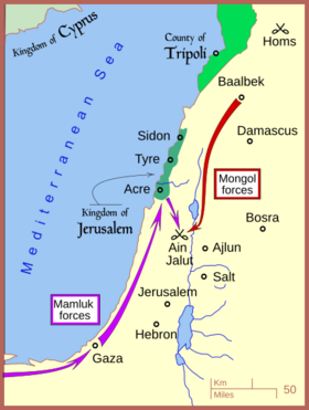 Campaign of the Battle of Ain Jalut 1260.svg