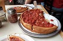 Chicago-style pizza