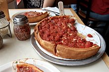 Chicago-style pizza