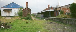 Derelict Dereham station 1996