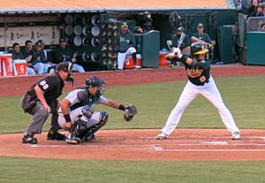 Jed Lowrie batting