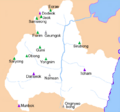 Korea-Gyeongju-Map of mountains and drainage-02