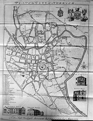 Map of Norwich 1781