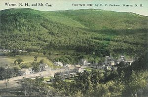 PostcardWarrenNHAndMtCarr1912