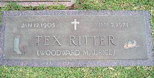 Tex Ritter grave marker Port Neches Texas