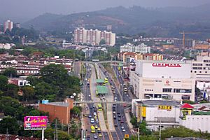 View of Cañaveral, the central hotspot of Floridablanca