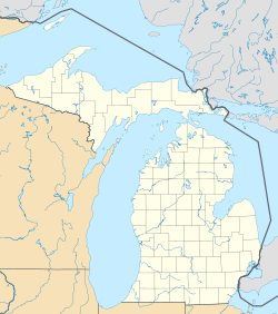 Map showing the location of Freda, Michigan