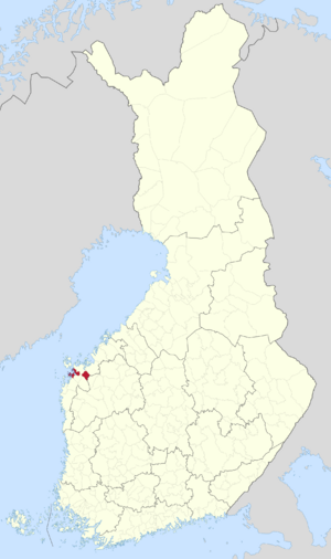 Location of Vaasa in Finland