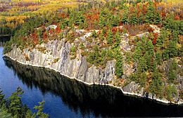 A landscape typical of the Boundary Waters region (Voyageurs National Park, Minnesota)