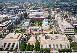 Aerial view of Judiciary Square