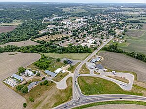 Junction of U.S. Route 53 and Wisconsin Highway 95 in the foreground