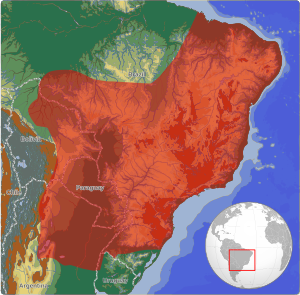 Distribution map of Rhinella schneideri.svg