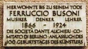 Gedenktafel busoni