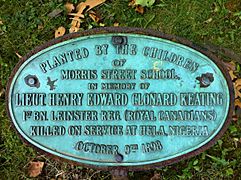 HenryHowardClonardKeatingPlaqueHalifaxPublicGardensNovaScotia