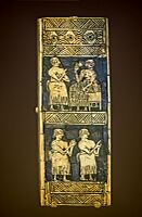 Lyre inlay of shell from the royal cemetery of Ur 2550-2450 BCE