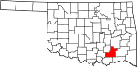 State map highlighting Atoka County