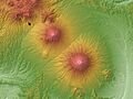 Mount Sundoro & Mount Sumbing Relief Map, SRTM-1