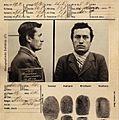 Mussolini mugshot 1903 Bern