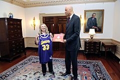 Secretary Clinton with Kareem Abdul-Jabbar