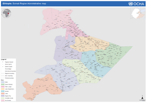 Somali region map Ethiopia