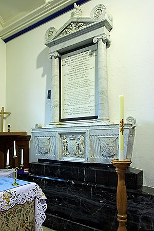 St Thomass church, Cricket St Thomas - monument to Viscount Bridport (geograph 3096518)