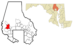 Location of Owings Mills, Maryland