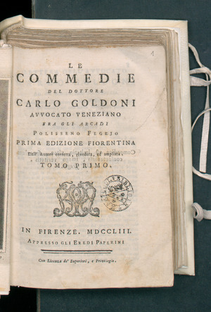 Commedie del dottore Carlo Goldoni