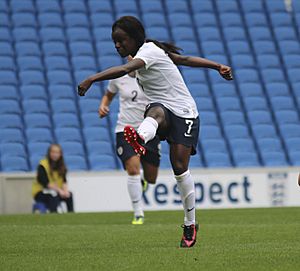 Eniola Aluko England Ladies v Montenegro 5 4 2014 327