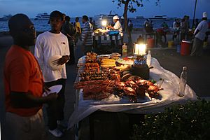 Forodhani park food stand