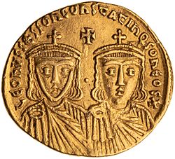 Gold Solidus of Leo IV.jpg