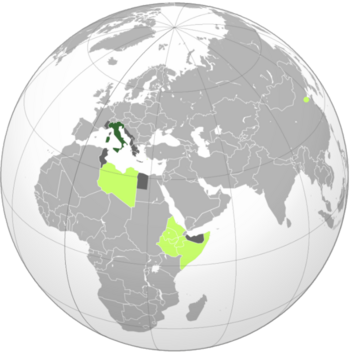      Kingdom of Italy     Colonies of Italy      Protectorates and areas occupied during World War II